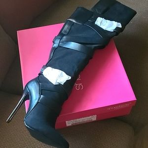 Black over the knee boots